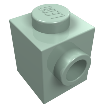 47905 - Brick, Modified 1 x 1 with Studs on 2 Sides, Opposite