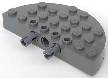 47974c01 - Brick, Round Corner 4 x 8 Full Brick Double with 2 Fixed Rotatable Friction Pins