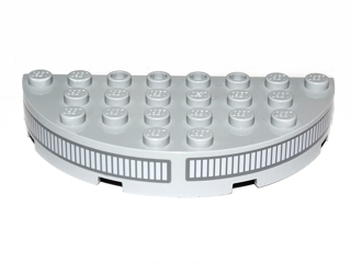 47974pb001 - Brick, Round Corner 4 x 8 Full Brick Double with Double Radiator Pattern (Sticker) - Set 9490