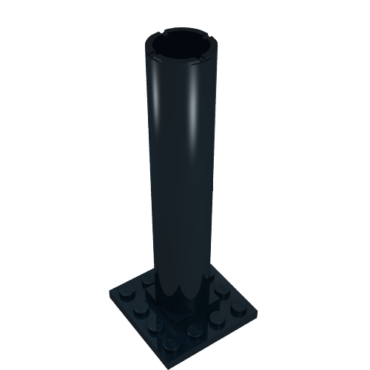 4844 - Boat, Mast Section Base 4 x 4 x 9