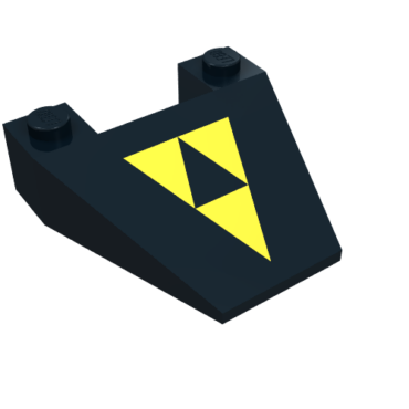 4858p01 - Wedge 4 x 4 Taper with Blacktron I Logo Pattern