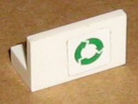 4865pb031 - Panel 1 x 2 x 1 with Green Recycling Arrows Pattern (Sticker) - Set 7991