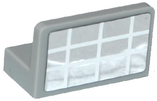 4865pb065 - Panel 1 x 2 x 1 with Mirror with White Grid Pattern (Sticker) - Set 41118
