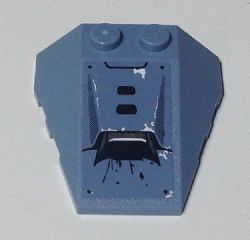 48933pb013R - Wedge 4 x 4 Triple with Stud Notches with Vent and Splatters Pattern Model Right Side (Sticker) - Set 70131