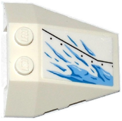 48933pb023R - Wedge 4 x 4 Triple with Stud Notches with Armor Plate and Ice Splatters Pattern Model Right Side (Sticker) - Set 70588