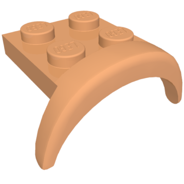 49097 - Vehicle, Mudguard 3 x 3 x 1 with Arch Round