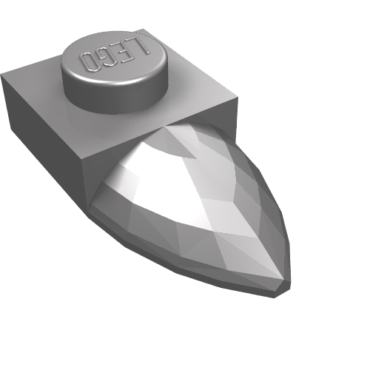 49668 - Plate, Modified 1 x 1 with Tooth Horizontal
