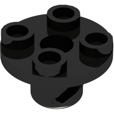 50407 - Plate, Round 2 x 2 Thin with Rotation Stem and Screw