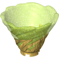 50663pb08 - Tornado Spiral with Molded Glitter Trans-Bright Green Top Pattern