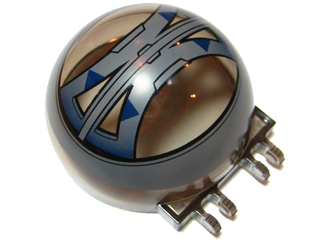 50747pb03 - Windscreen 6 x 6 x 3 Canopy Half Sphere with Dual 2 Fingers with SW Droid Tri-Fighter Dark Blue Triangles Pattern
