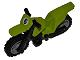 50860c11pb01 - Motorcycle Dirt Bike with Black Chassis (Long Fairing Mounts) and Light Bluish Gray Wheels with Number 6 Pattern (Sticker) - Set 4433