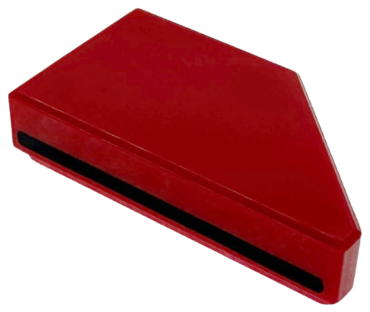 5091pb024 - Tile, Modified 1 x 2 Wedge Left with Black Line Pattern
