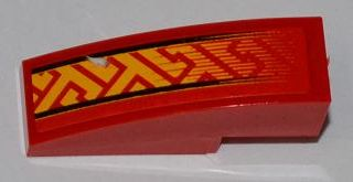 50950pb041L - Slope, Curved 3 x 1 with Fade Geometric Pattern Model Left Side (Sticker) - Set 8227