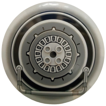 50990apb04 - Dish 10 x 10 Inverted (Radar) - Hollow Studs with SW Tank Droid Pattern