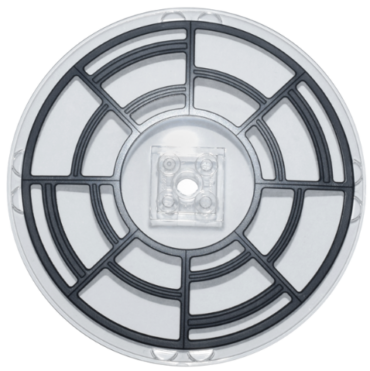 50990bpb09 - Dish 10 x 10 Inverted (Radar) - Solid Studs with Silver SW Throne Room Window Frame Pattern