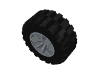 51377c02 - Wheel 18mm D. x 14mm Spoked, with Black Tire 30.4 x 14 Offset Tread (51377 / 30391)