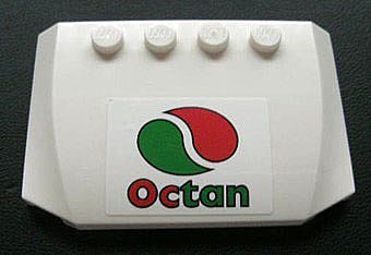 52031pb017 - Wedge 4 x 6 x 2/3 Triple Curved with Octan Logo Pattern (Sticker) - Set 3180