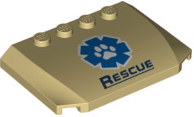 52031pb163 - Wedge 4 x 6 x 2/3 Triple Curved with Wildlife Rescue Logo Pattern