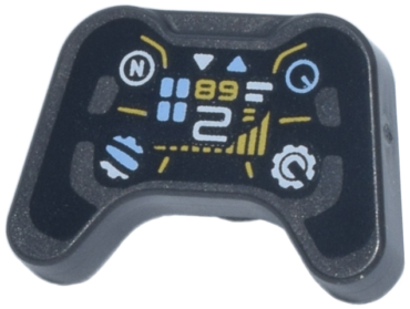 53118pb02 - Minifigure, Utensil Video Game Controller with Steering Wheel Display Pattern