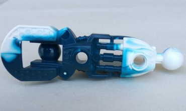 53548pb01 - Bionicle Toa Inika Leg Lower Section with Marbled White Pattern