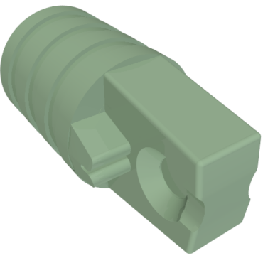 53923 - Hinge Cylinder 1 x 2 Locking with 1 Finger and Axle Hole on Ends without Slots