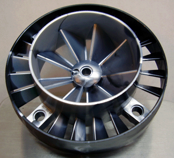 53983pb01 - Engine, Very Large Turbine with Marbled Pearl Light Gray Center Pattern