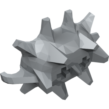 54177 - Minifigure, Weapon Spiked Ball Half with 2 Axle Holes