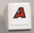 54200pb003 - Slope 30 1 x 1 x 2/3 with Red Letter A Pattern (Sticker) - Set 8124