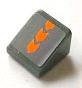 54200pb059 - Slope 30 1 x 1 x 2/3 with Orange Arrows Pattern (Sticker) - Set 8154