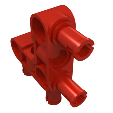 55615 - Technic, Pin Connector Perpendicular 3 x 3 Bent with 4 Pins