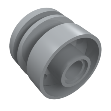 55981 - Wheel 18mm D. x 14mm with Pin Hole, Fake Bolts and Shallow Spokes