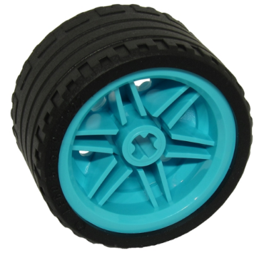 56145c03 - Wheel 30.4mm D. x 20mm with No Pin Holes and Reinforced Rim with Black Tire 37 x 22 ZR (56145 / 55978)