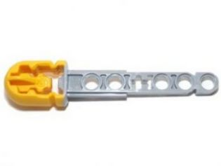 57028pb04 - Projectile Arrow, Liftarm Shaft with Molded Yellow Flexible Rubber Hollow End Pattern