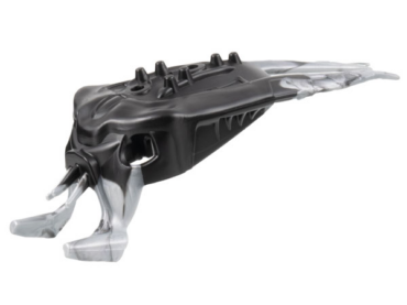 57550pb01 - Bionicle Head, Barraki Mantax with Marbled Flexible Rubber Pearl Light Gray Mandibles and Horns Pattern