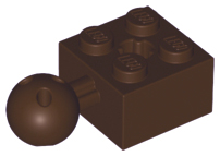 57909b - Technic, Brick Modified 2 x 2 with Ball Joint and Axle Hole with 6 Holes in Ball