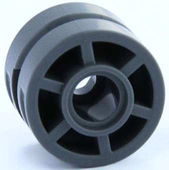 5807 - Wheel 14mm D. x 11mm with Center Groove, Fake Bolts, 6 Spokes and Flange