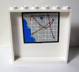 59349pb097 - Panel 1 x 6 x 5 with Map Street Pattern on Inside (Sticker) - Set 60044