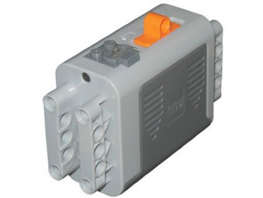 59510c01 - Electric 9V Battery Box 4 x 11 x 7 PF with Orange Switch and Dark Bluish Gray Covers