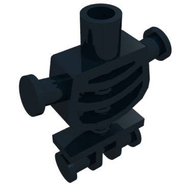 60115 - Torso Skeleton, Rounded Rib Cage and Thick Shoulder Pins