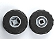 6014bc04 - Wheel 11mm D. x 12mm, Hole Notched for Wheels Holder Pin with Black Tire 24 x 12 R Balloon (6014b / 56890)