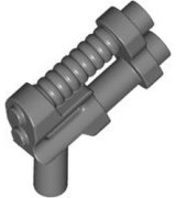 6018 - Minifigure, Weapon Gun, Two Barrel Pistol - 8-Rib Top Barrel