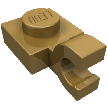 6019 - Plate, Modified 1 x 1 with U Clip (Horizontal Grip)