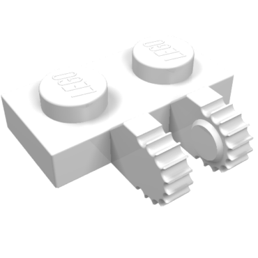 60471 - Hinge Plate 1 x 2 Locking with 2 Fingers on Side and 9 Teeth