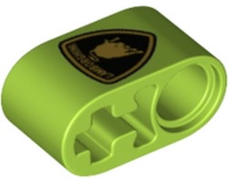 60483pb007 - Technic, Liftarm Thick 1 x 2 - Axle Hole with Lamborghini Bull Logo Pattern