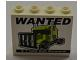 60581pb001 - Panel 1 x 4 x 3 with Side Supports - Hollow Studs with 'WANTED $1.000.000 Reward' Pattern (Sticker) - Sets 8196 / 8199