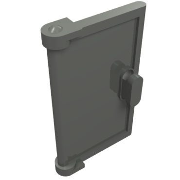 60614 - Door 1 x 2 x 3 with Vertical Handle, Mold for Tabless Frames