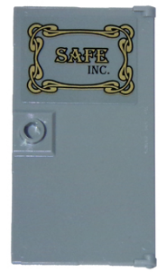 60616pb031 - Door 1 x 4 x 6 with Stud Handle with 'SAFE INC.' Pattern (Sticker) - Set 60137