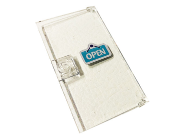 60616pb049 - Door 1 x 4 x 6 with Stud Handle with 'OPEN' Sign Pattern (Sticker) - Set 41391