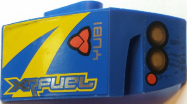 61070pb012 - Technic, Panel Car Mudguard Right with 'XRFUEL', 'YUBI', Headlights and Turning Signal Pattern (Stickers) - Set 8494