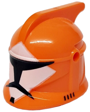 61189pb08 - Minifigure, Headgear Helmet SW Clone Trooper with Holes, Bomb Squad Trooper Pattern